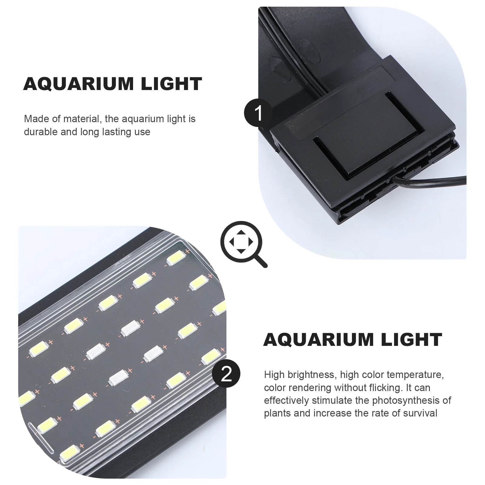 

LED Aquarium Light Blue 12V Low Power Consumption High Brightness for Fish Tank Plants Growth Long Lifespan