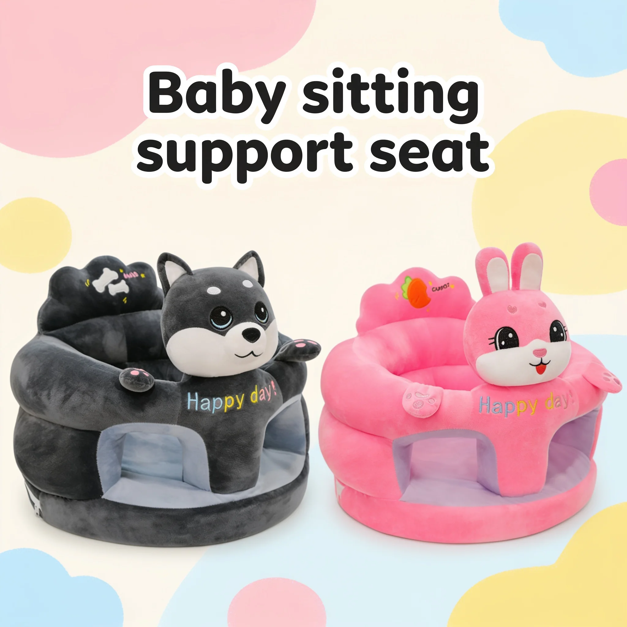 Baby Toddler Back Support Sofa For Sitting Up, Baby Sitting Support, Baby Seats For Sitting Up, Baby Sofa Chair For Infants, Support For Baby Sitting, Plush Sit Me Up Floor Seat, Soft Seat For Learning To Sit, Feed, Camping, Birthday Christmas Gift view 6