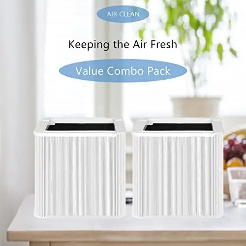 211+ Auto-vervangingsfilter compatibel met Blueair Blue Pure 211+ Auto Air Cleaner Purifier, opvouwbare deeltjes en geactiveerde C