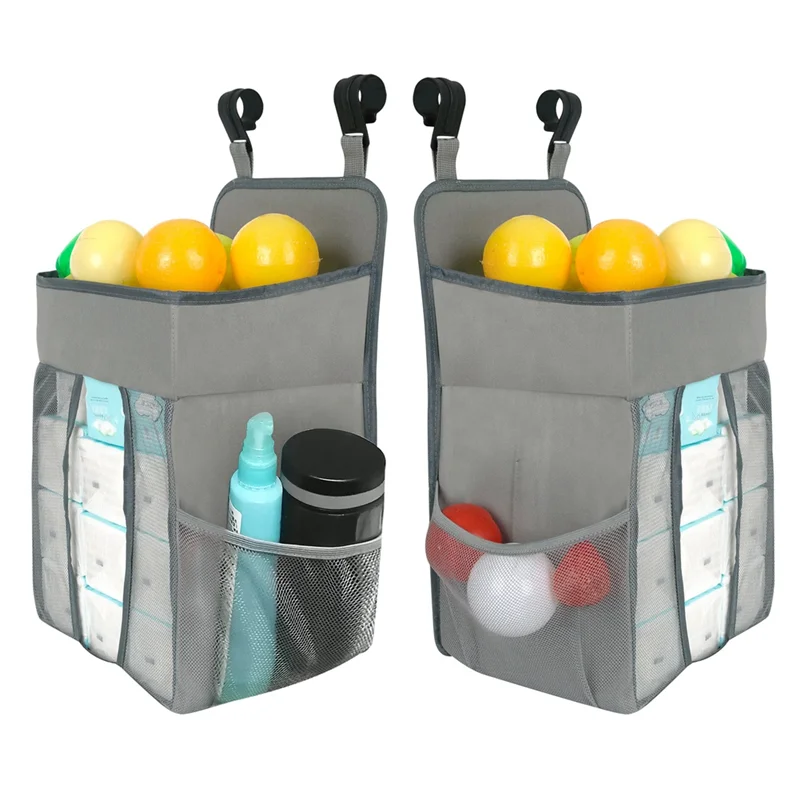 A63T-Baby Hanging Diaper Stacker Changing Table Organizer-Nursery Caddy For Cribs Playard