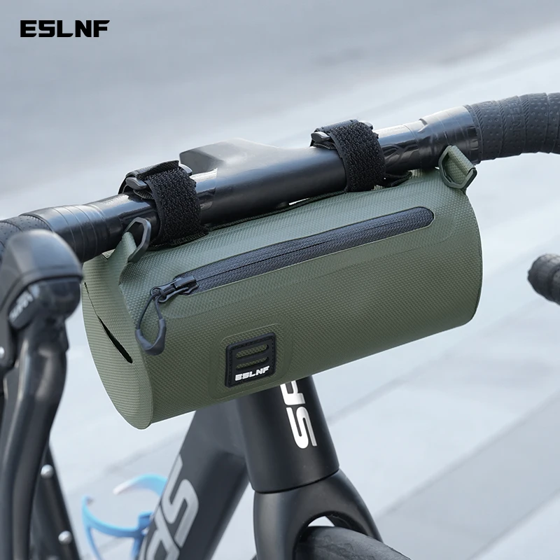 

ESLNF Casual Bicycle Handlebar Bag Waterproof Portable Bike Front Handlebar Bag Large Capacity Bicycle Bag MTB Road Bike Bag