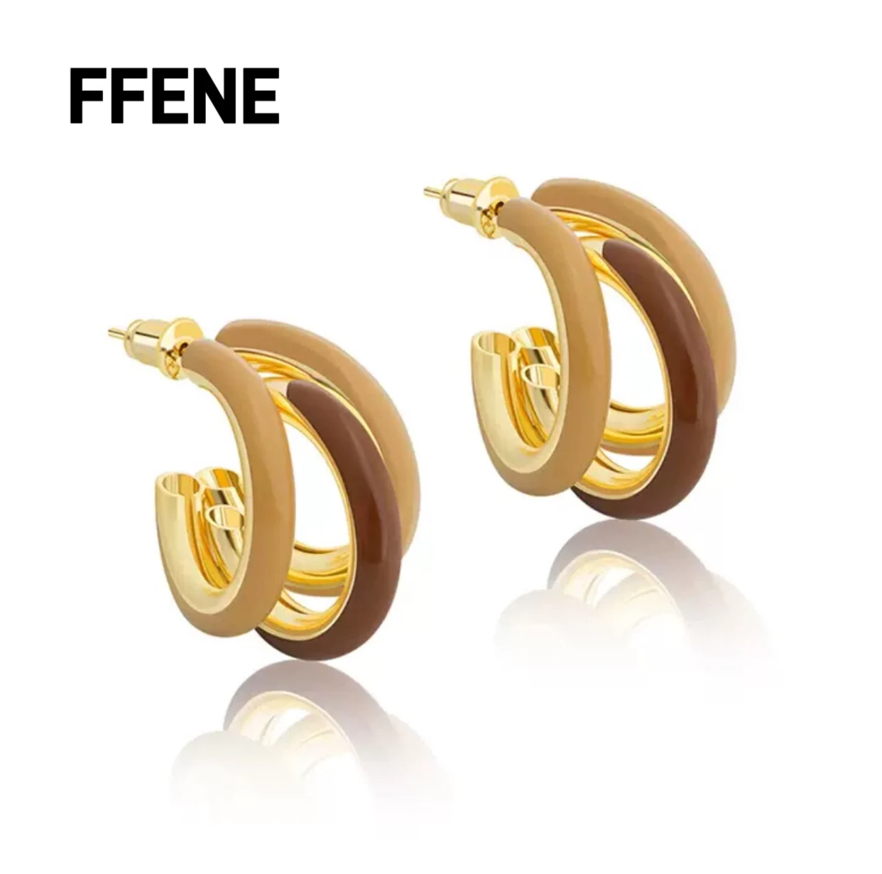 

New autumn and winter hot color Ankura red clash oil drop earrings luxurious retro high-end earring earrings