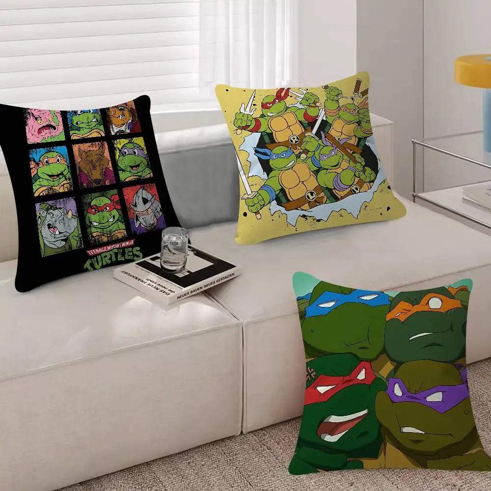 Game T-Teenage Mutant Ninja Turtles Pillow Case Plush Fabric Soft Double Sided Print Sofa Cushion Cover Throw Pillow Covers