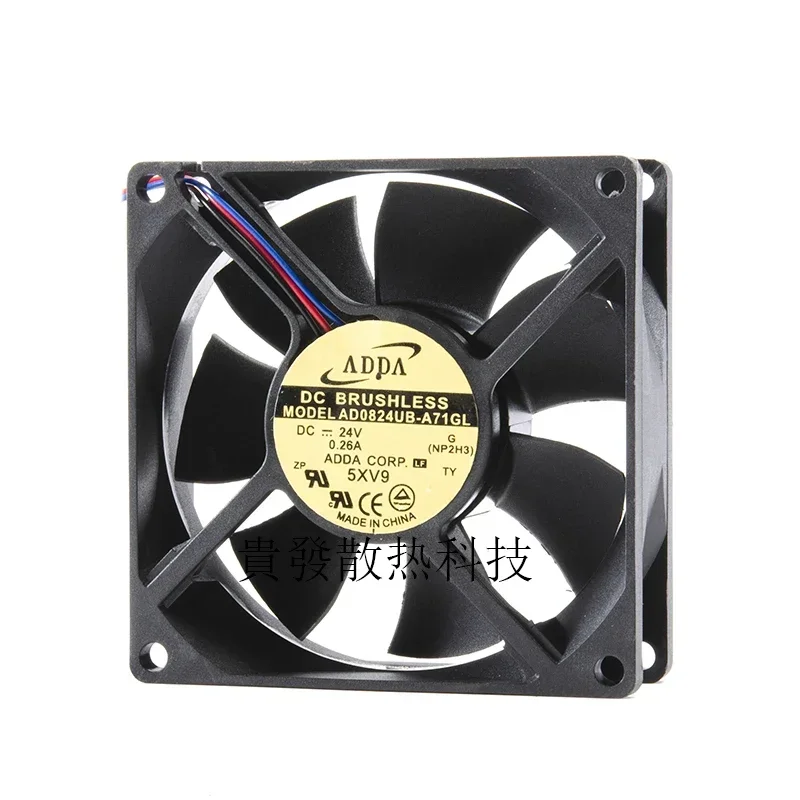 Pour ADDA AD0824UB-A71GL 8025 DC24V 0.26A 8cm 80*80*25MM ventilateur de refroidissement inverseur AD0824UB