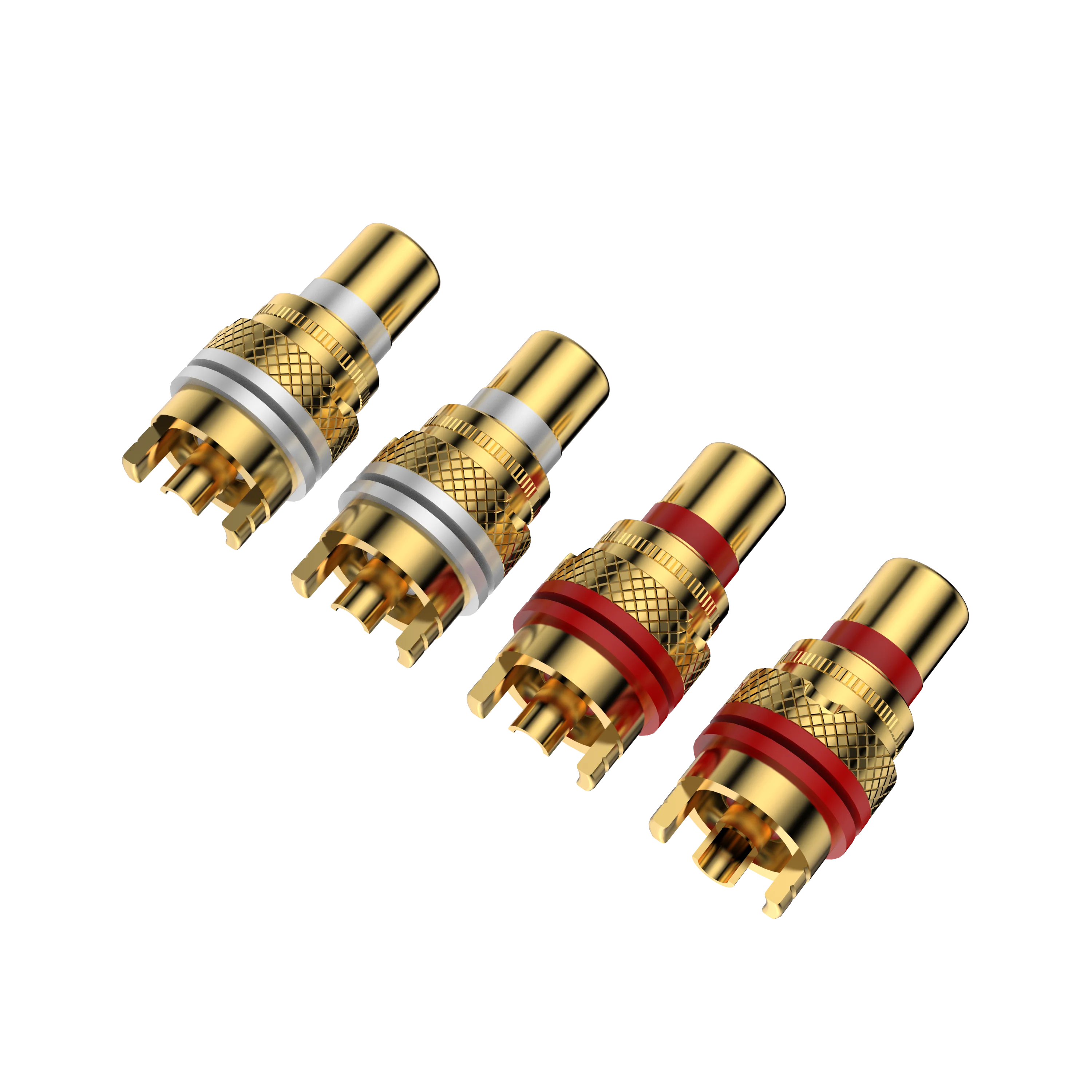 High End Pure Copper 24K Gold Plated RCA Female Jack Socket connector For Hifi Audio Video AMP Panel Chassis Mount Non-magnetic