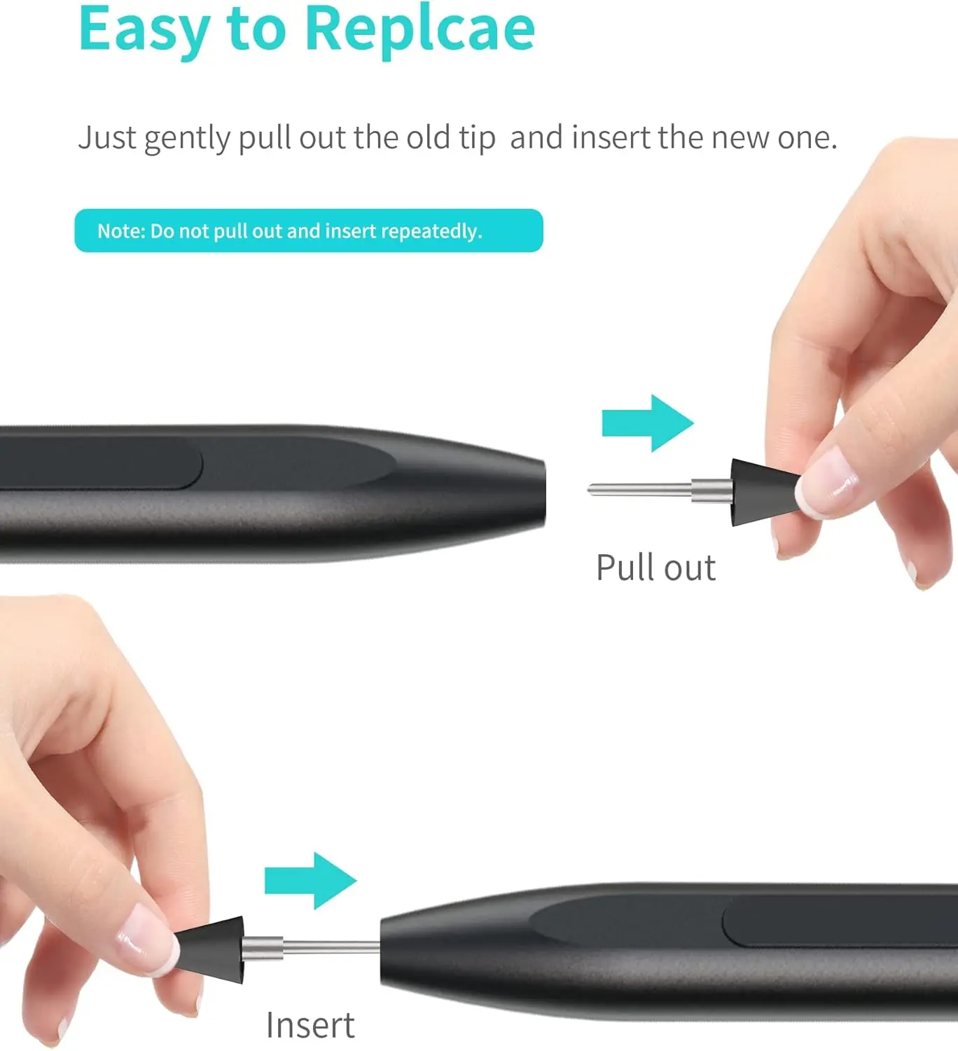 3 szt. Końcówek do pióra Metapen - Kompatybilne tylko z piórem Metapen Stylus Pen M1 / M2 do Surface i G1 do Chromebooka z obsługą USI — zdjęcie produktu 5
