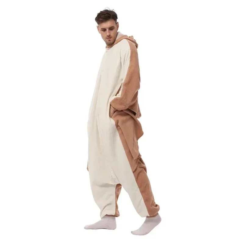 ELEIMOS Halloween Flying Squirrel Onesie For Women Men Adult Animal Kigurumis Pyjamas Cartoon Pajama Homewear Cos - view 5