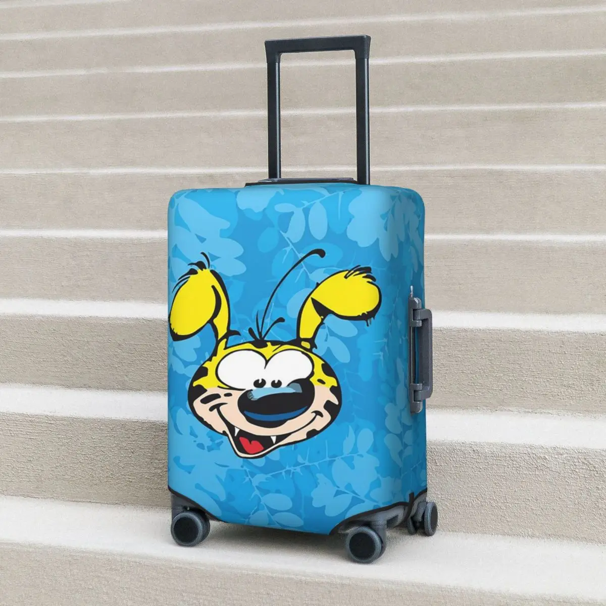 

Marsupilami Face Suitcase Cover Protection Elastic Travel Luggage Protector Covers for 18-32 Inch