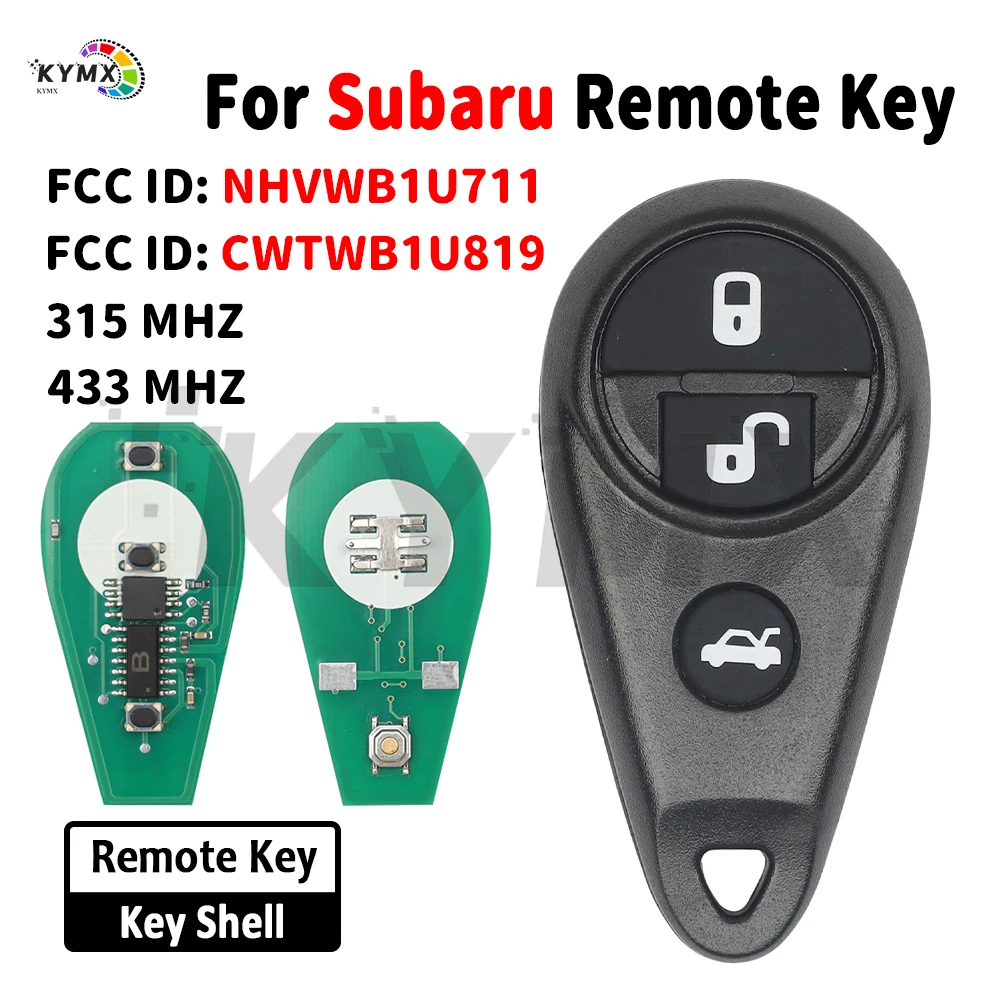 KYMX 433MHz NHVWB1U711/819 Car Remote Control Samrt Key For Subaru Forester Impreza Legacy Impreza Outback Tribeca WRX 1999-2009