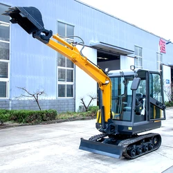 Diesel Engine 2.5t Excavator Mini Digger with cab Construction Equipment Mini Excavator 2 ton Compact Bagger With Bucket