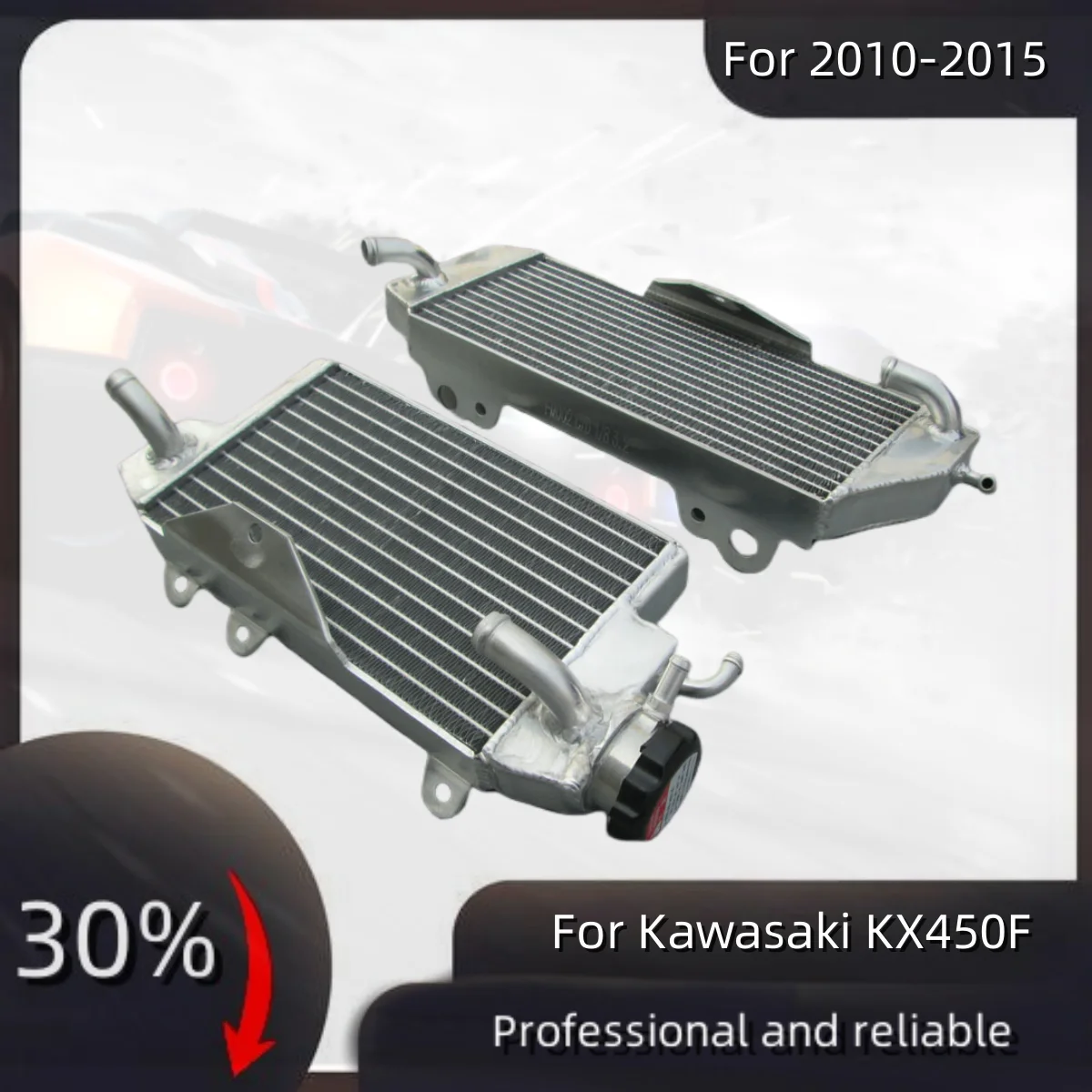 

For 2010-2015 Kawasaki KX450F Aluminum Radiator Cooler Cooling Coolant 2010 2011 2012 2013 2014 2015