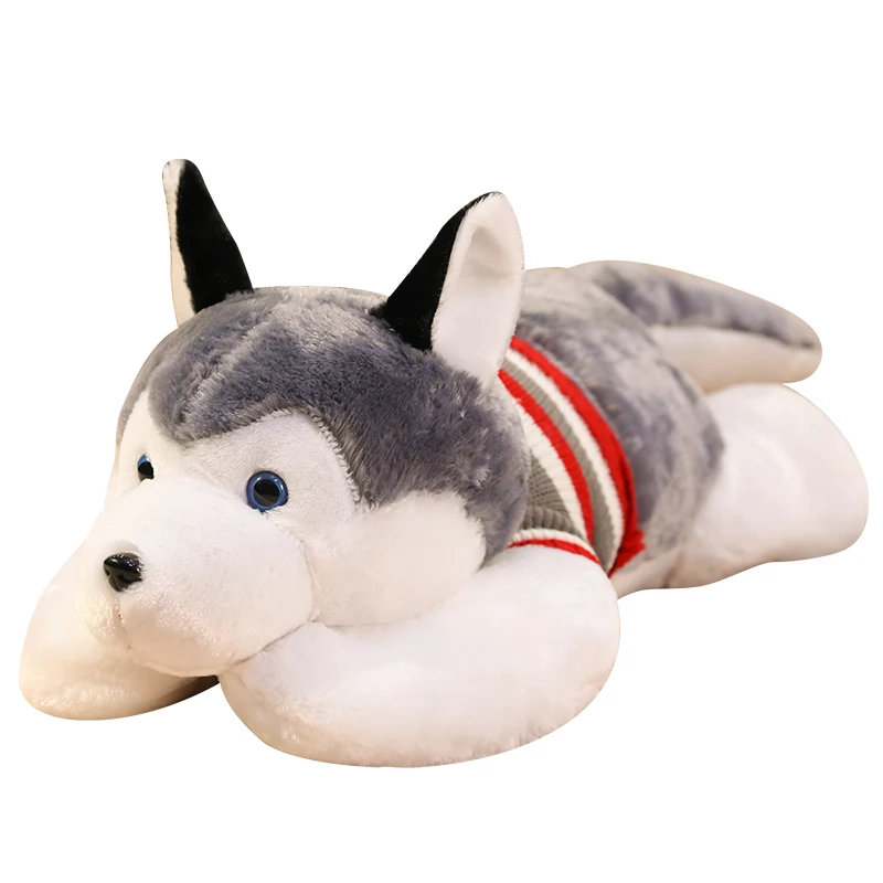 Riesige weiche kawaii husky Hund Plüschtiere niedliche Stofftiere lange Schlaf kissen puppe für Kinder Freundin Geburtstags geschenk Wohnkultur