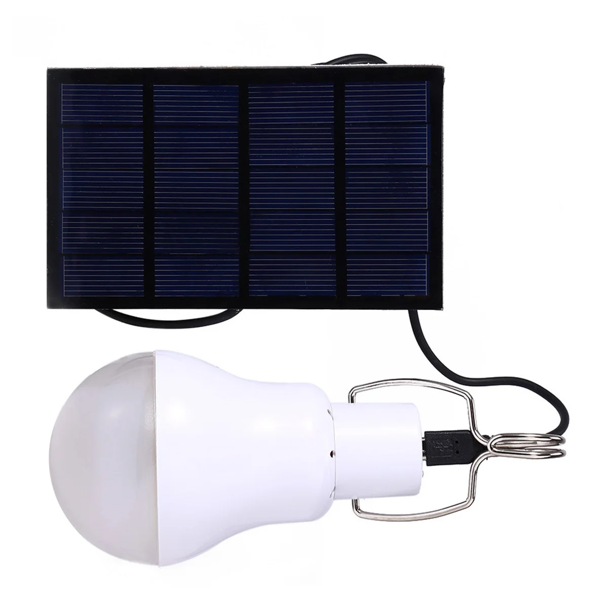 5V 15W solarbetriebene LED-Lampe, tragbare Außenleuchte, weiches Flimmern, energiesparende Solar-Nachtlampe für Camping-Lesung