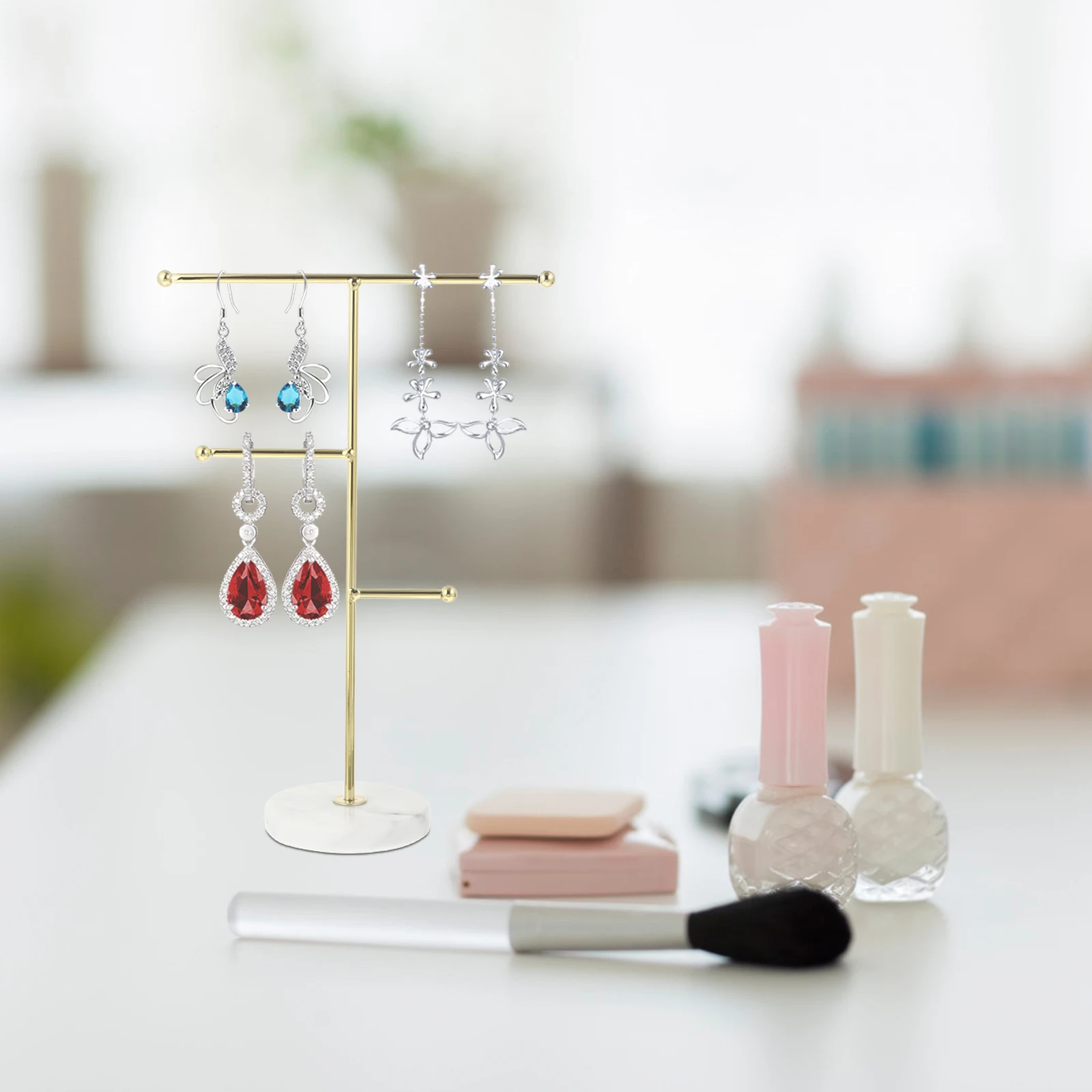 

Marble Jewelry St Household Rack Necklace ganizer Displaying Holder Nordic Elegant Durable Long Life Storefront Gallery Trade