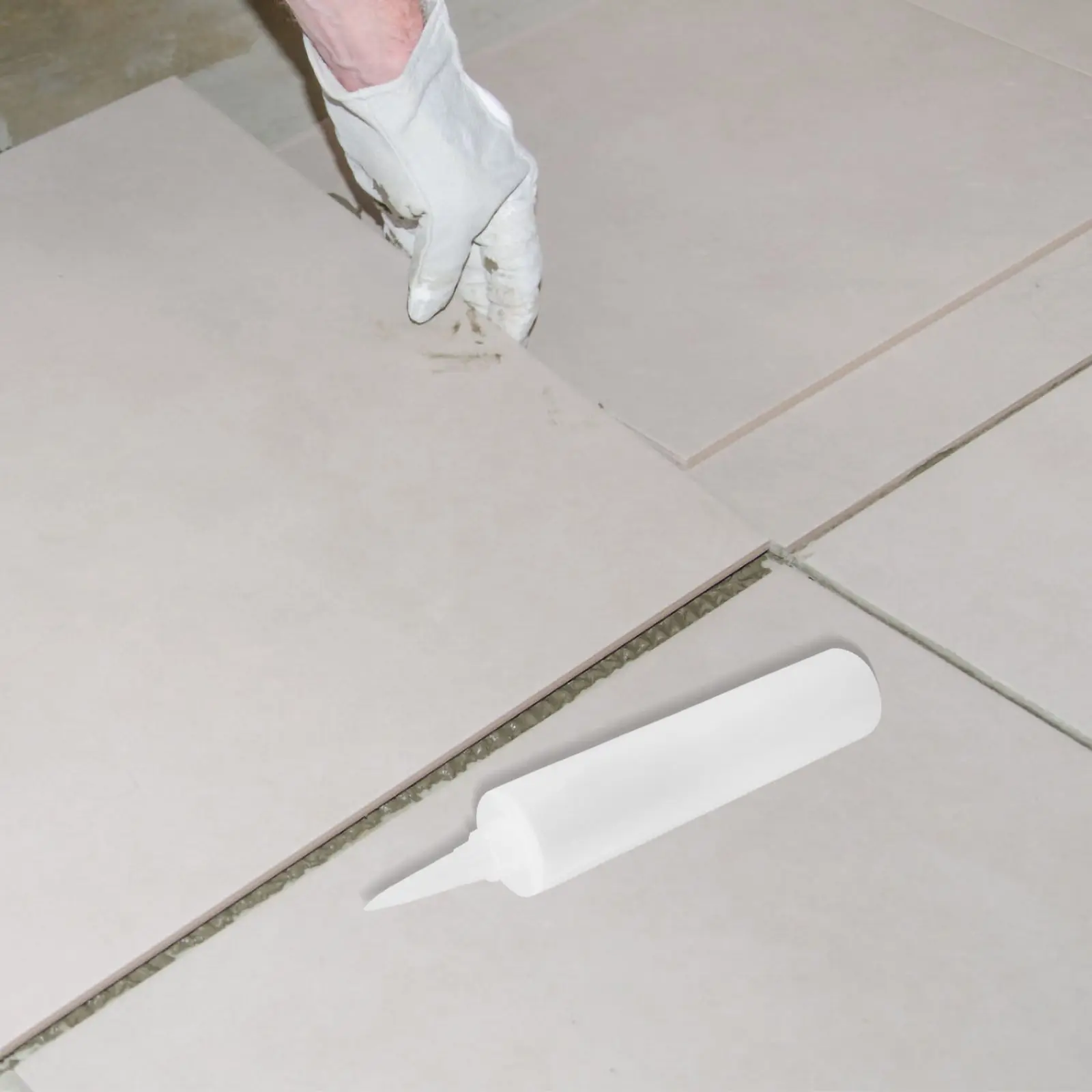 5 tubi per calafataggio per piastrelle per pavimenti, sigillante per emulsione riutilizzabile, vuoto, in lattice di plastica portatile