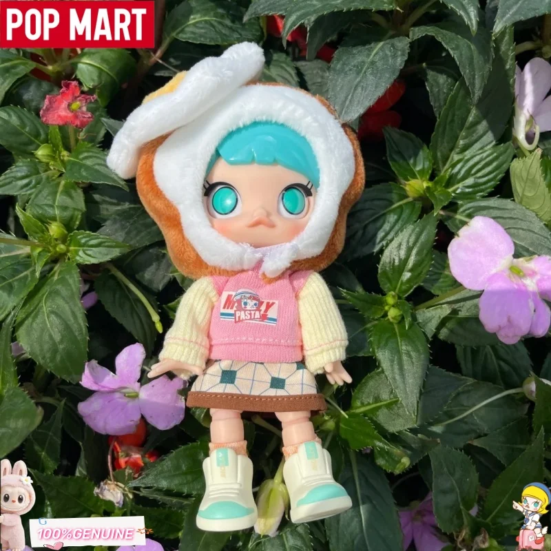 

POP MART Molly Little Foodie Blind Box 1/12 Коллекционная шарнирная кукла-фигурка BJD в позе шеф-повара, милый персонаж-гурман, подарок на день рождения