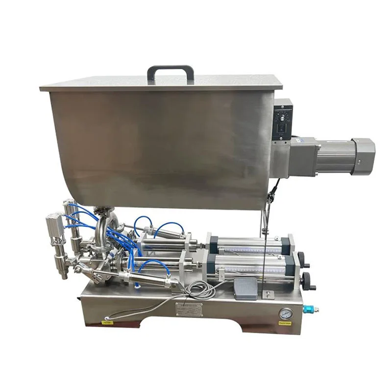 1000ml Pneumatic Horizontal U Type Mixing Filling Machine for Thick Sauce Material Quantitative Filling Equipment