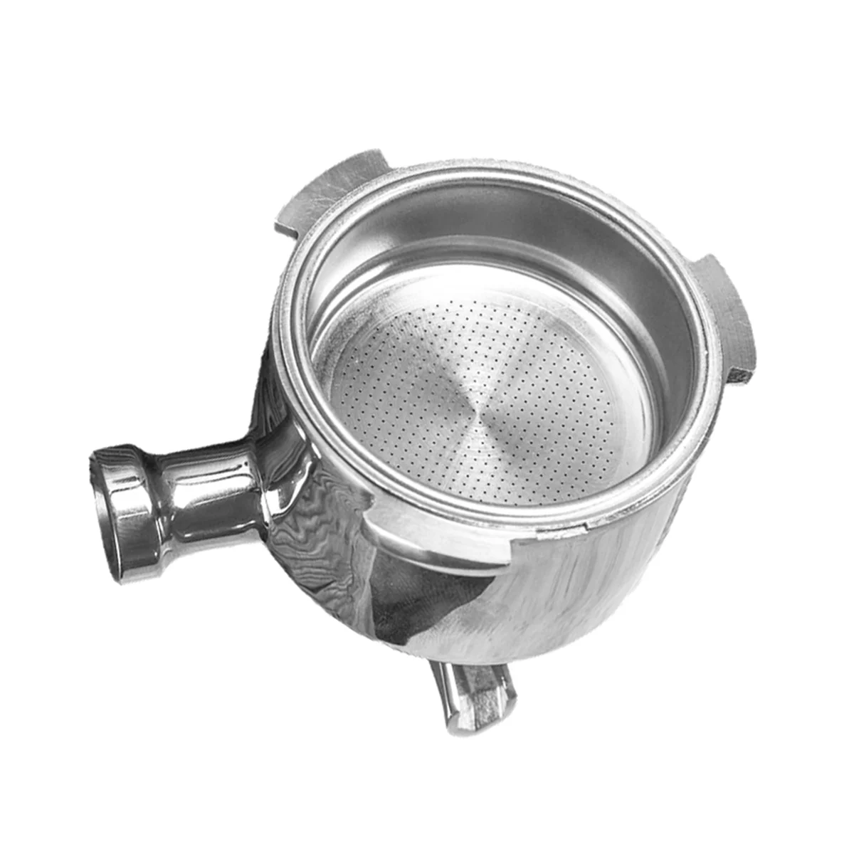 NEW DIY Single Head 51MM Double Spout Coffee Portafilter Filter Holder for Dedica EC680/685 Stainless Steel