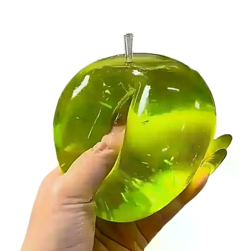 1 Piece Relieve Stress And Vent Anger  Toys Green Apple Plasticity Squeeze Toy To Relieve Stress For Friends