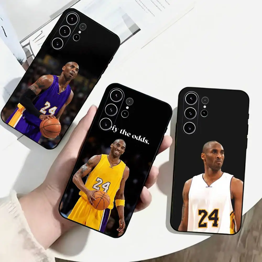 Basketball K-Kobe Bryant 24 Phone Case For Samsung S25,S24,S21,S22,S23,S30,Ultra,S20,Plus,Fe,Soft Silicone Black Cover