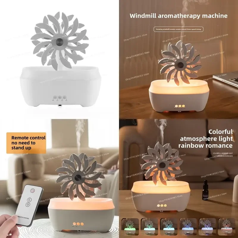 new-product-windmill-aromatherapy-machine-desktop-essential-oil-diffuser-water-drop-humidifier-household-heavy-fog