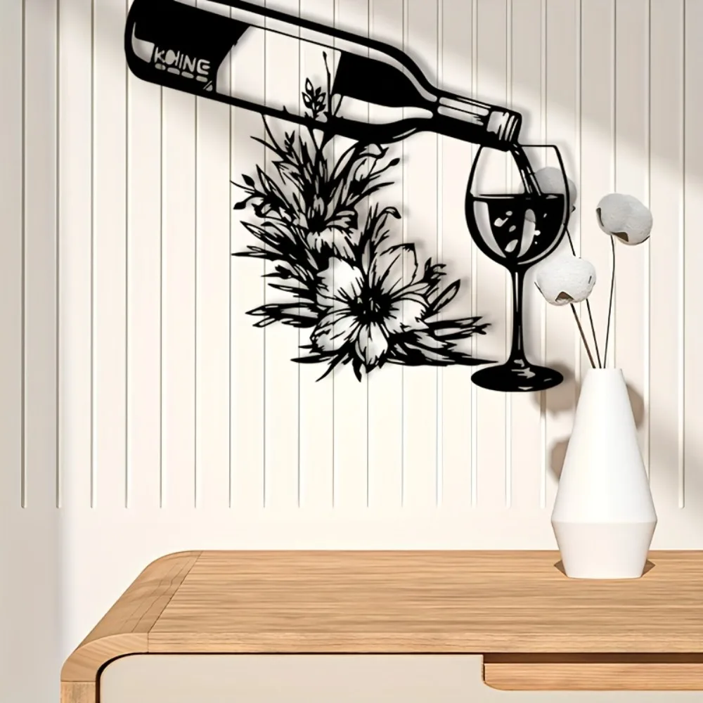 CIFBUY Iron Wall Decor Bottle Flower Hook Rustproof Weatherproof Metal Home Decor Ornament