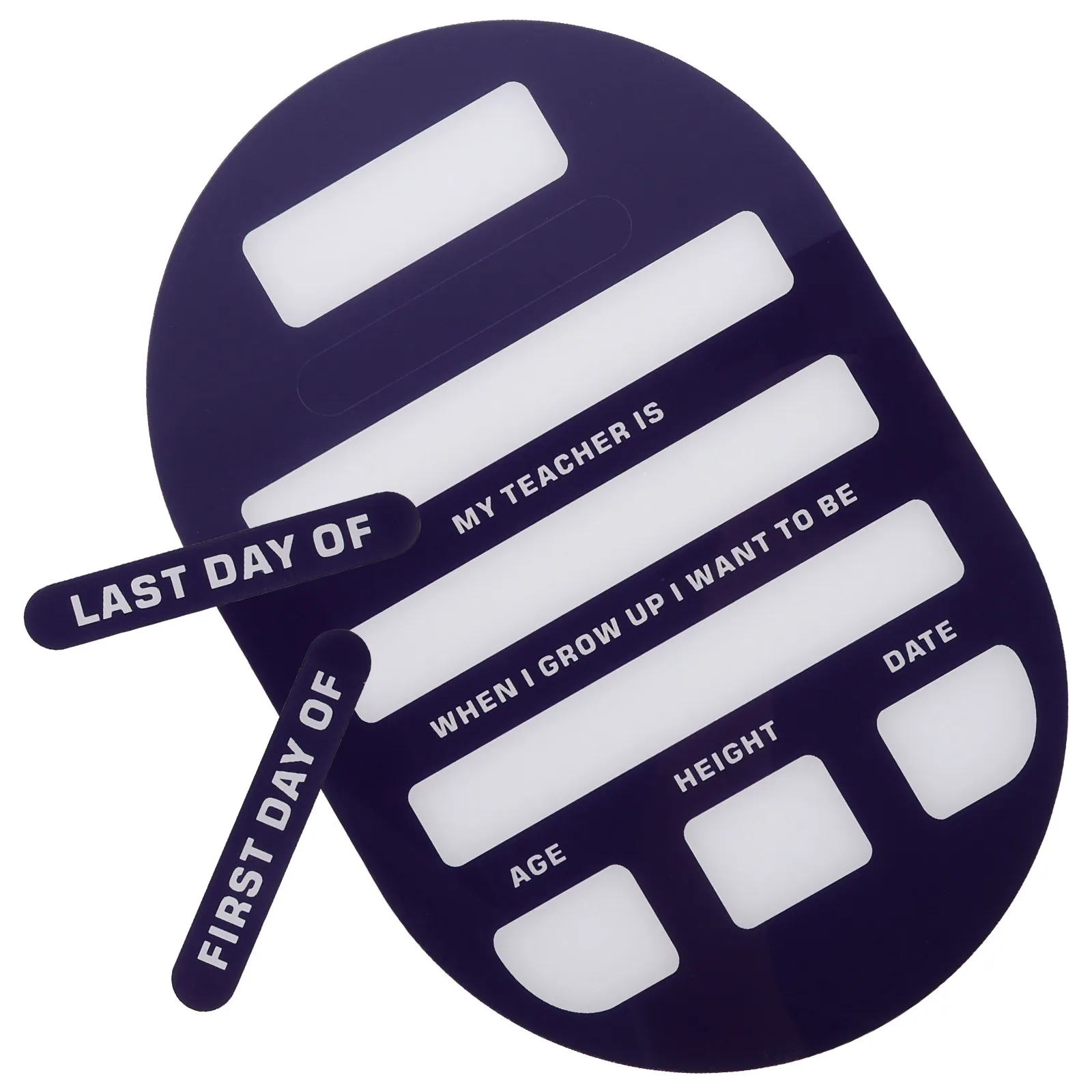 Acrylic Reusable Dry Erase First Day School Sign Dark Blue 11.8x7.9 Inch Photo Prop Board Kindergarten Preschool