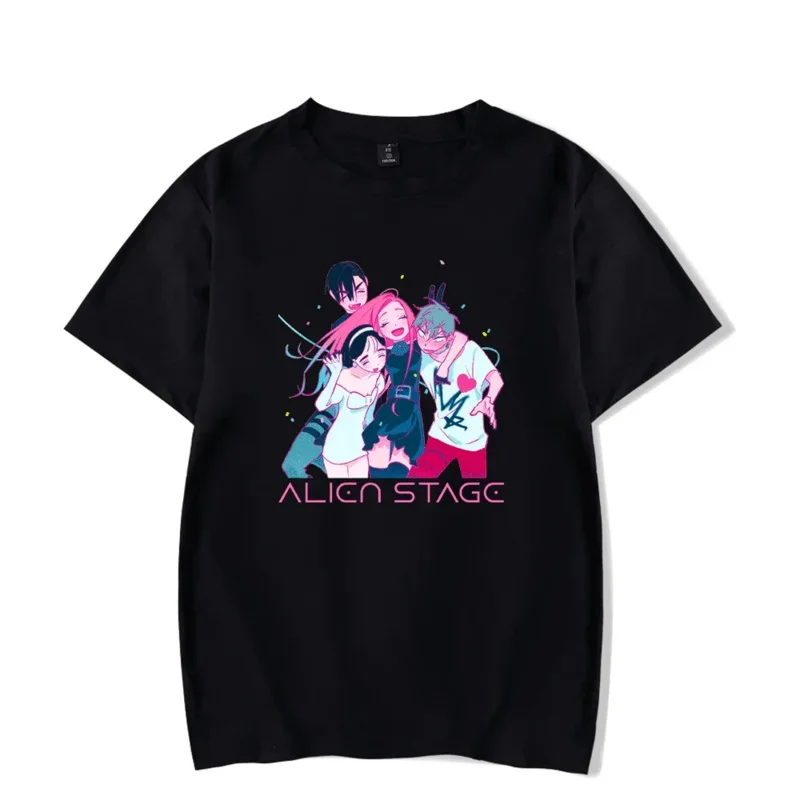 2025 yiyi Alien Stage Merch Camiseta de manga curta ALNST Casual Impresso Harajuku Camisetas Unissex Top Tee