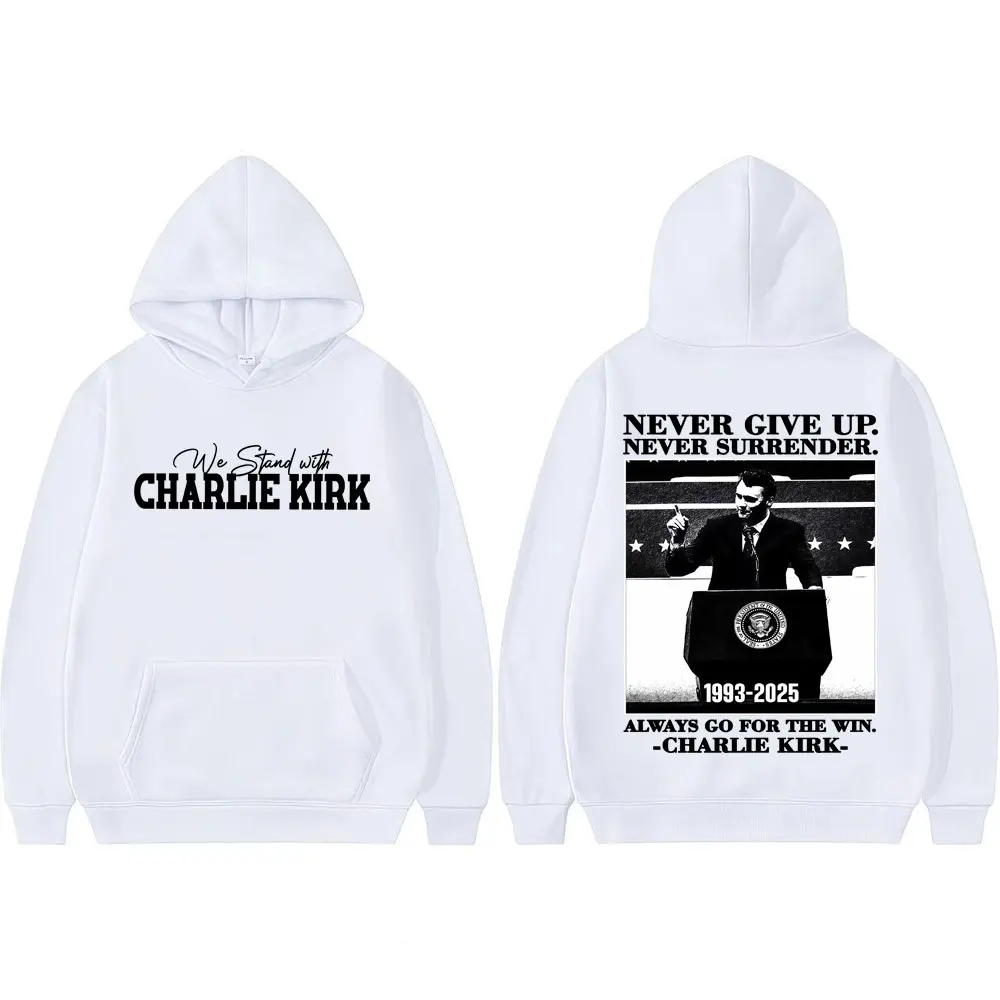 

Justice for Charlie Kirk Freedom Sweatshirts Harajuku High Street Trend Streetwear Oversized Hoodies Men Women Comfort Pullovers