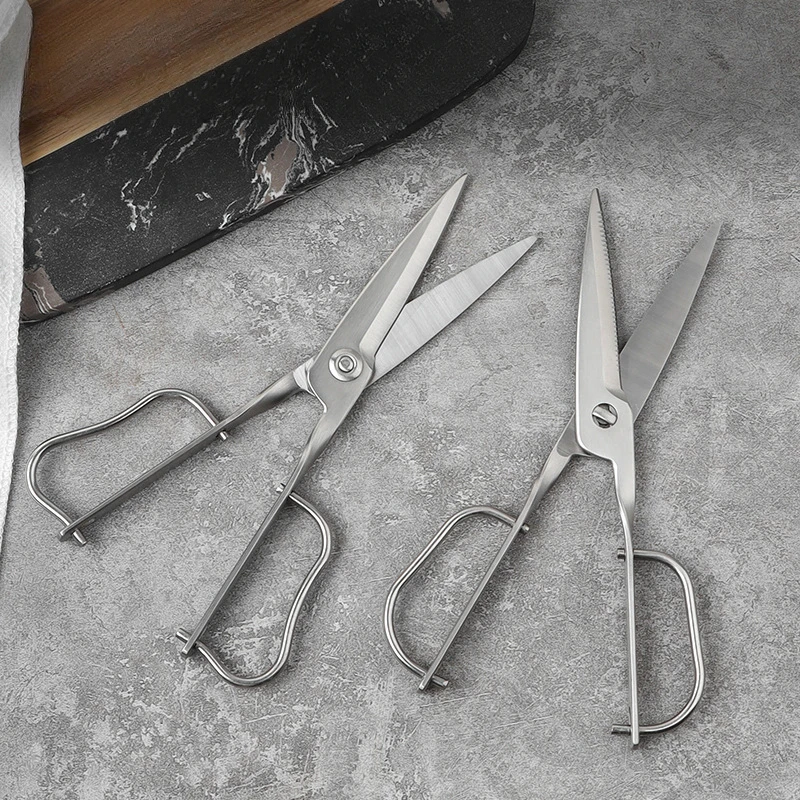 

All Steel Multifunctional Kitchen Scissors Removable Household Scissors Korean Style Barbecue Scissors