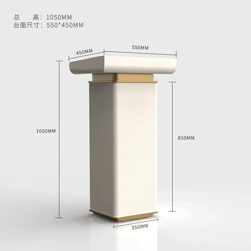 X18 Кожаный стол регистрации, легкая роскошная стойка регистрации компании, приветственная стойка, простая и современная информационная стойка