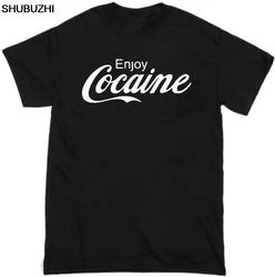 New Enjoy  Adult Novelty Humor Funny Ironic Joke Party Logo Coke Shirt Hot Fashion Men Summer Style Cotton Shirts