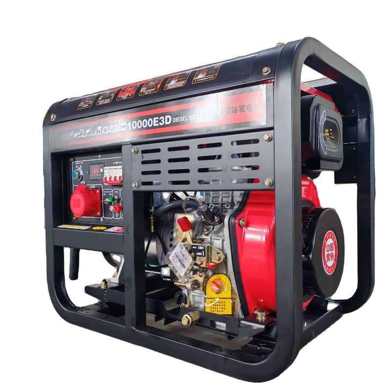 Small portable, silent, electric start diesel generator set