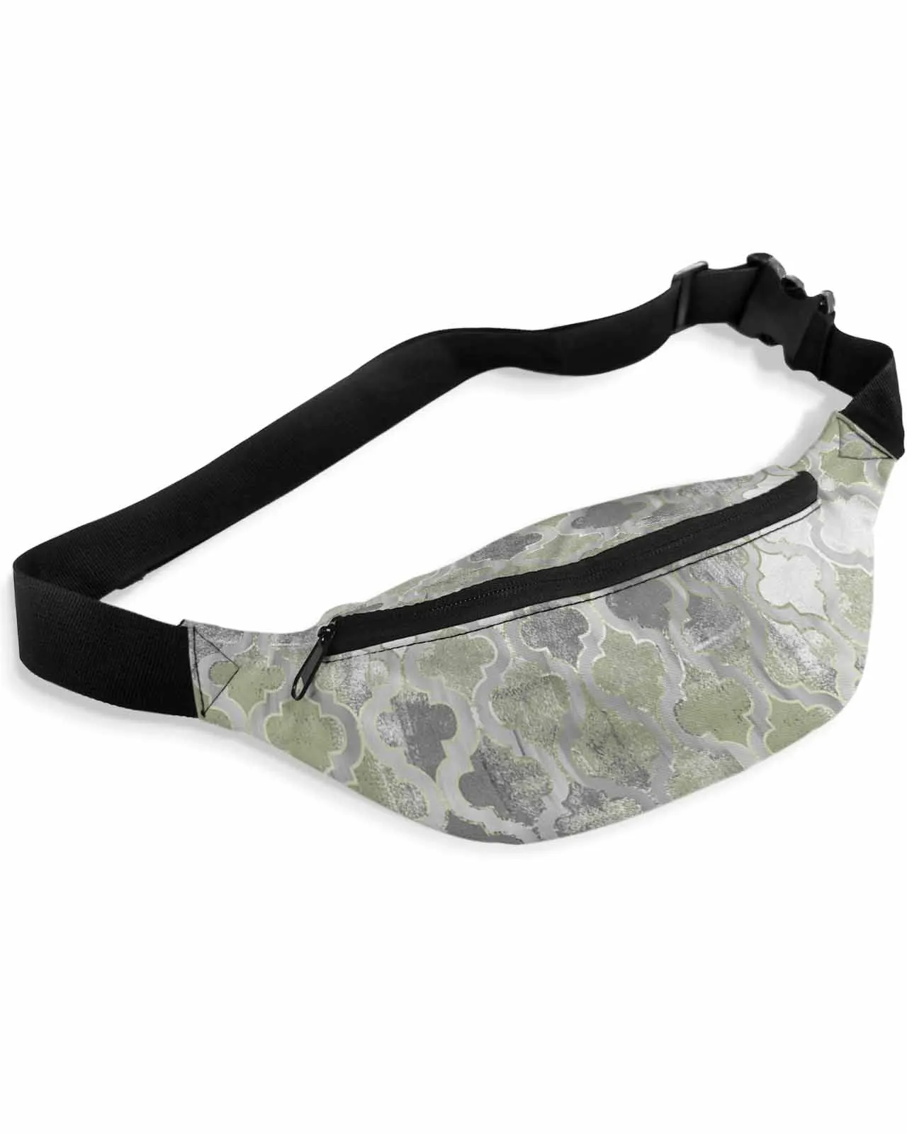 Retro Abstract Paint Mottled Sage Green Phone Belt Bag Wallet Pouch Waterproof Waist Bag Fanny Pack for Women Men