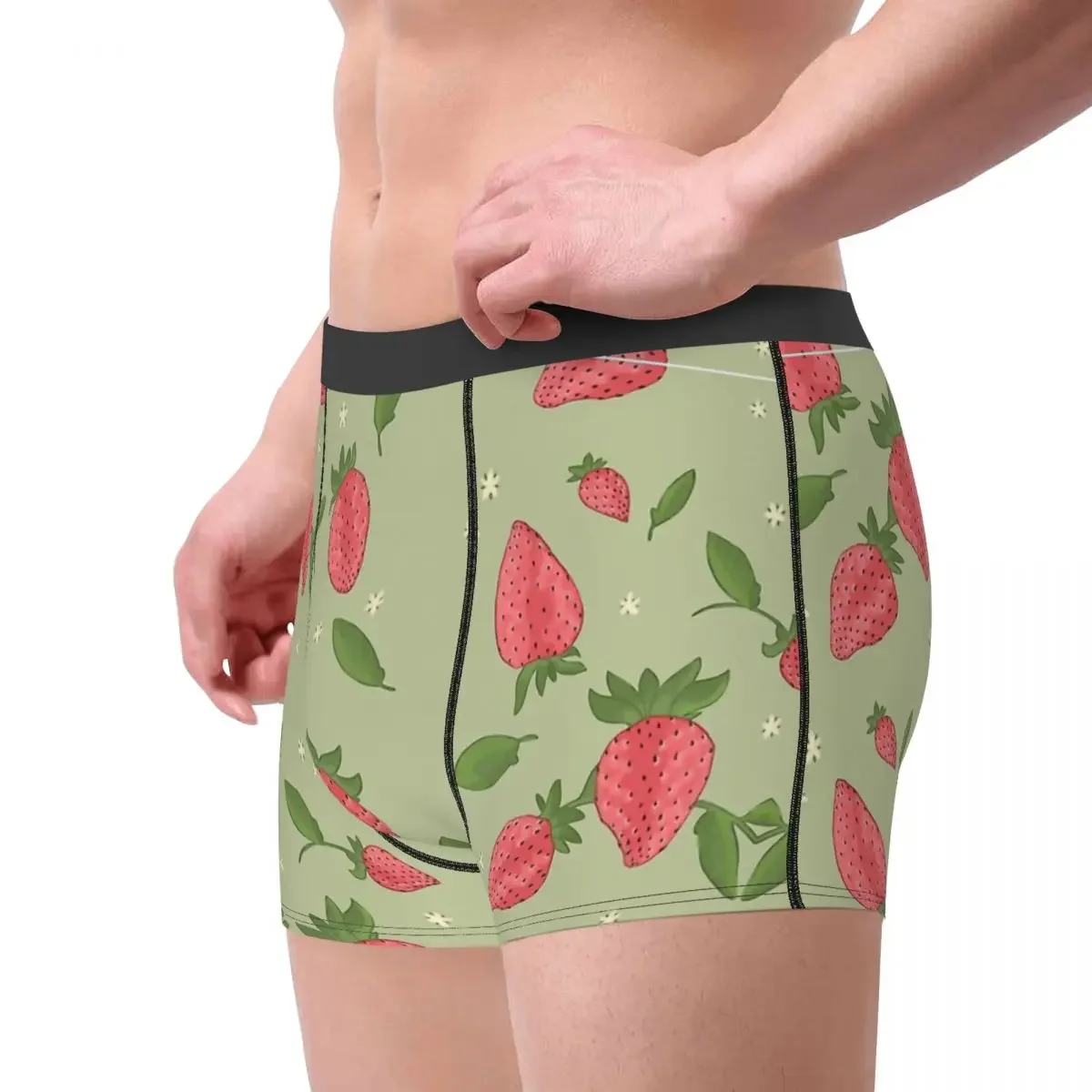 Cottagecore Rural Aesthetic Strawberries Underpants Cotton Panties Men's Underwear Ventilate Shorts Boxer Briefs