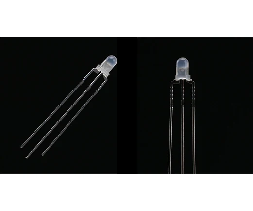 10pcs/lot 5mm LED Bi-Color Diffused Common Cathode Round Light Emitting Diode Dual Red Emerald-Green Foggy Two Plug-in DIY Kit