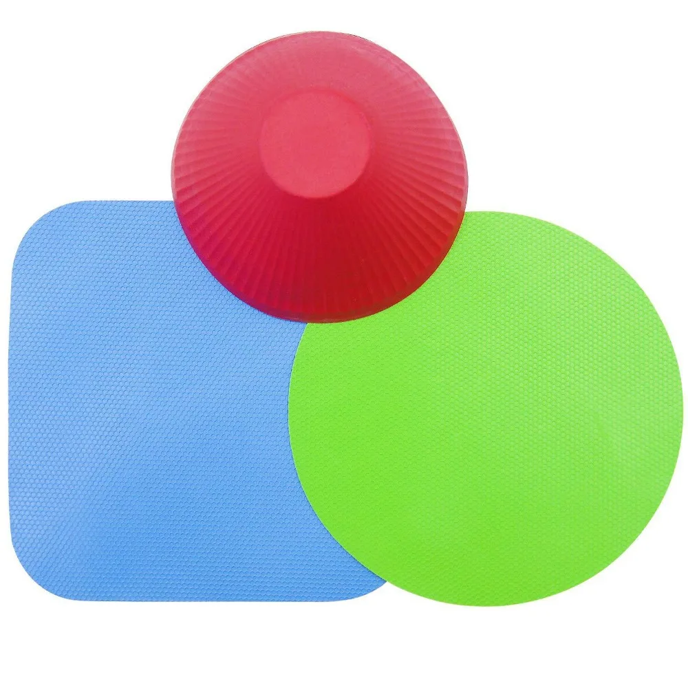 3pcs Rubber Bottle Opener Pad Round/square Anti-Skid Jar Opener Heat Insulation Enhanced Resistance Jar Gripper Pad Tableware