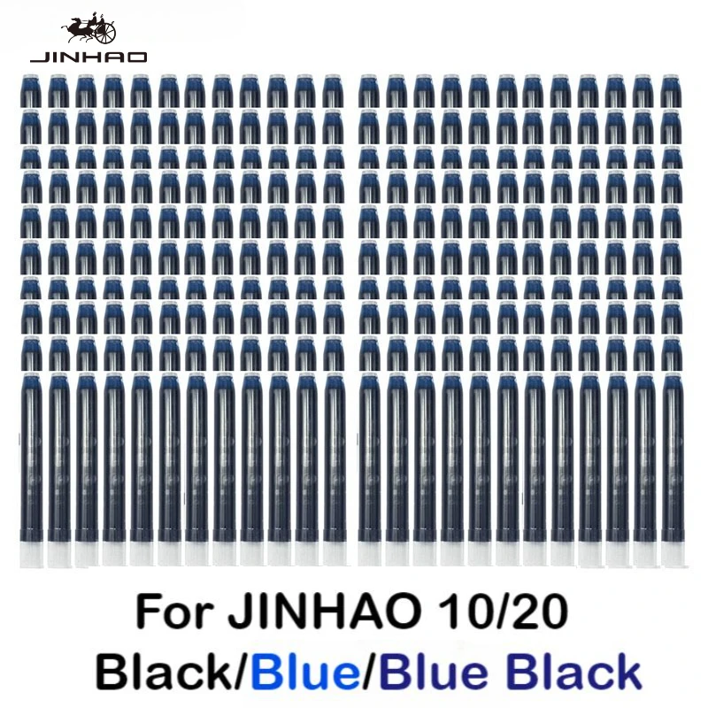 240/6 PCS JINHAO 20 10 Press Fountain Pen Ink Refill Cartridges Black/Blue School For A1 A2 JINHAO 20 Office Supplies Stationery