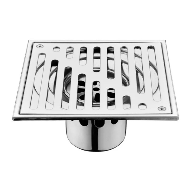 Stainless Steel Shower Square Drain Plug Cover Anti-Odor Bathroom Floor Strainer Drop shipping image 2