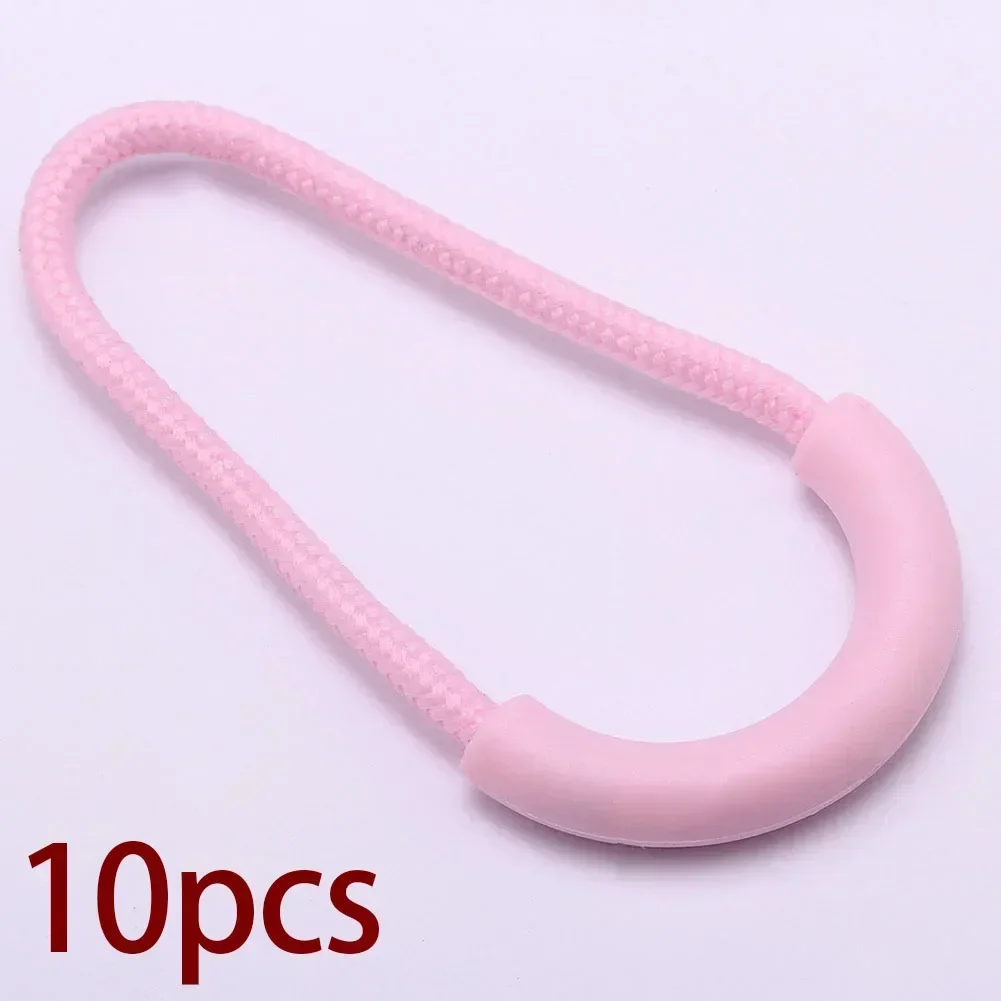 10Pcs U-Shaped Zip Head Plastic Zip Pulls Cord Puller Clip Replacement For Backpacks/Travel Packages/Jackets Accessories