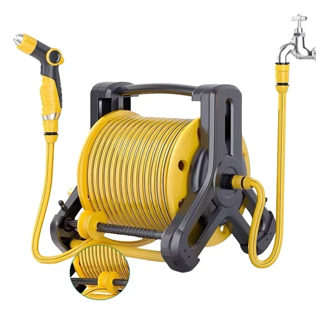 

High Quality 1/2" 100FT Retractable Pressure Washer Garden Hose Reel for Garden Watering