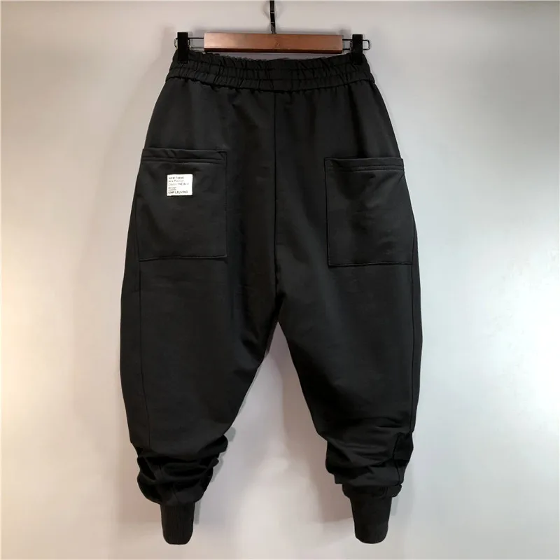 Spodnie cargo męskie Owen Seak, styl casual, high street, hip hop, długie spodnie, odzież męska, spodnie dresowe, jesień-zima, czarne, duży rozmiar