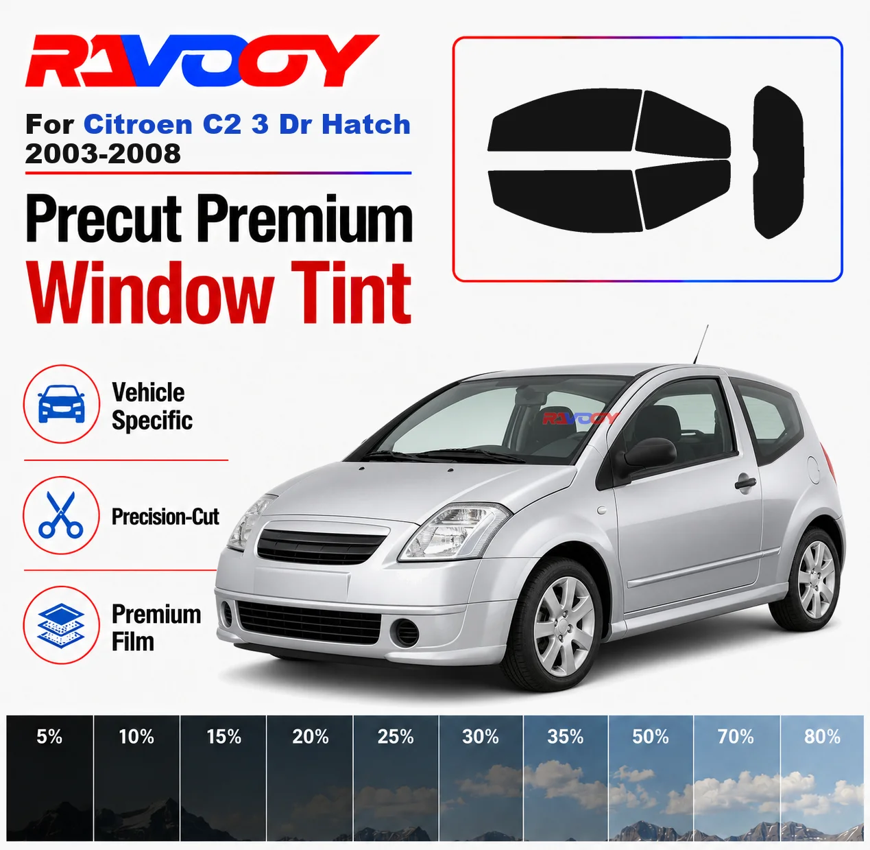 premium-precut-window-tint-kit-front-rear-windows-rear-windshield-for-citroen-c2-3dr-hatch-2003-2008-car-solar-nano-ceramic-film