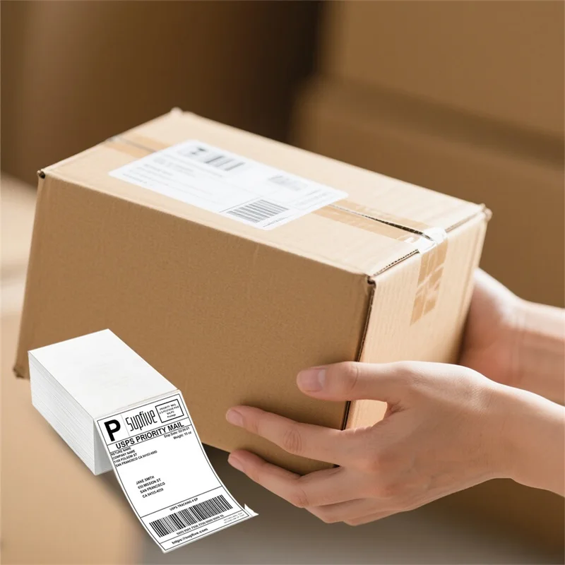 4"x6" Thermal Label Paper 100x150mm 500 Sheets / Stack Adhesive Stickers For Thermal Shipping Labels DHL UPS Express Barcode