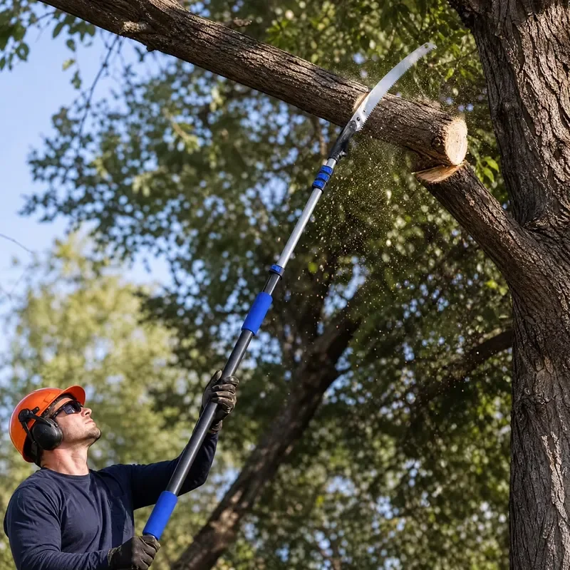 Telescopic Poles Carbon Fiber 2-in-1 Telescoping Tree Pruning Saw and Fruit Picker Pole Tool Extendable High Reach Branch