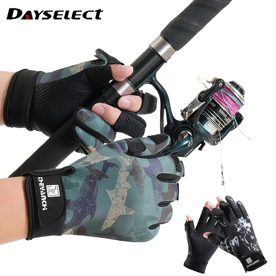 1Pair Fishing Gloves Flip Finger Touch Screen Thickened Silicone Anti-slip Waterproof Wear-resistant Fall Winter Outdoor Riding