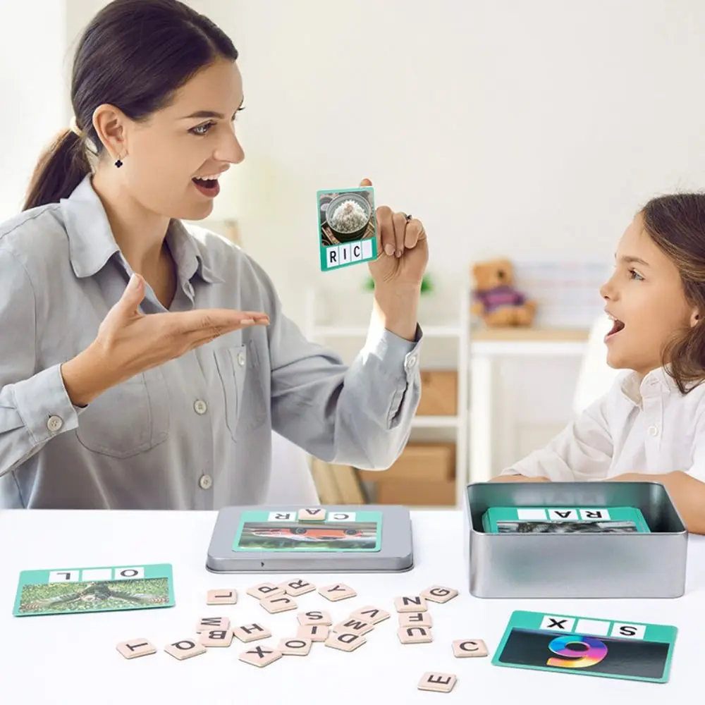 Holzpuzzle, Alphabet, Rechtschreibspiel, Alphabet, Tierzauber, das Wortspiel, bunt, niedlich, Buchstabe, Rechtschreibblock, Kindergeschenk