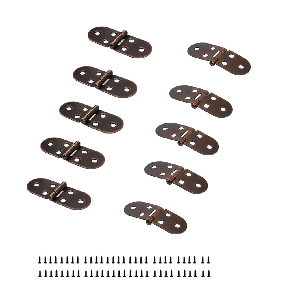 

Антикварные дверные петли – набор из 10 штук, красные бронзовые петли, 3-дюймовые винтажные петли для шкафов с 60 винтами, плавное открывание.