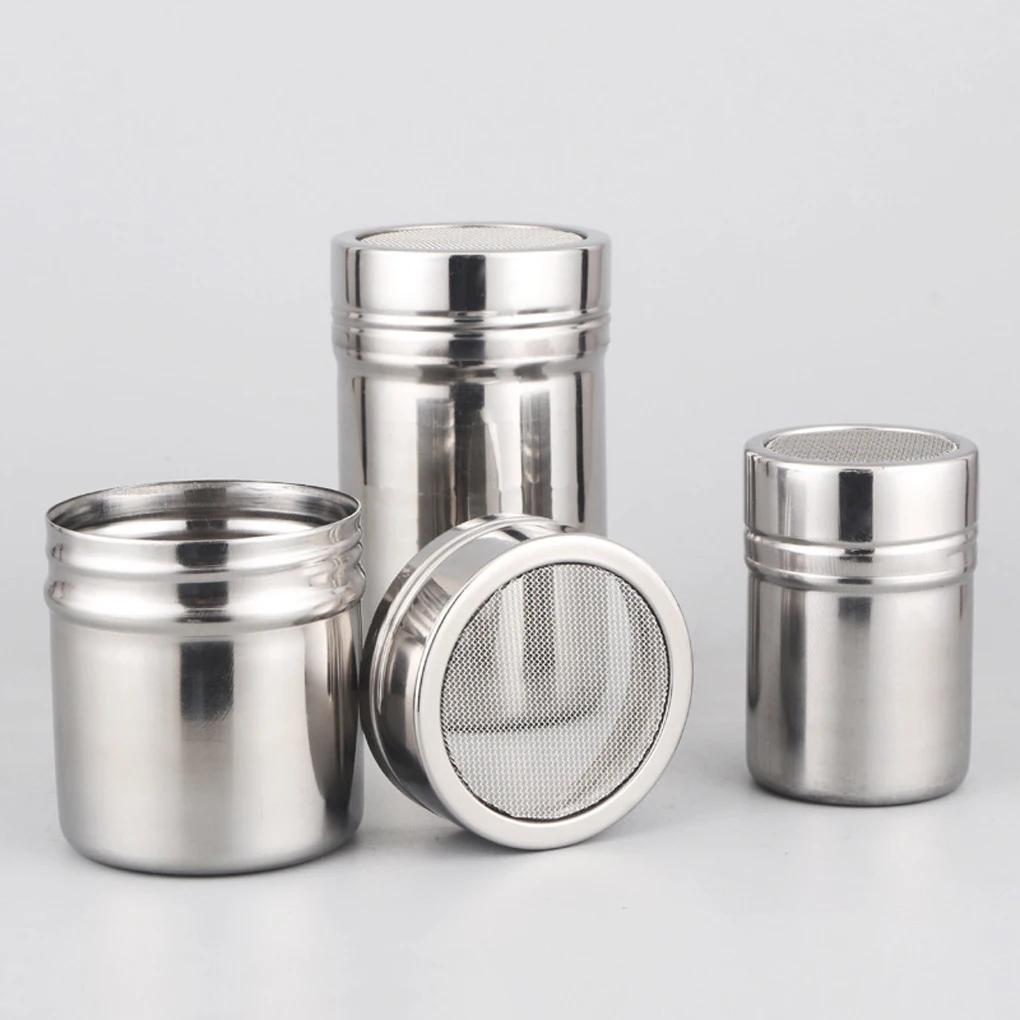 Dredgers Filtering Cooking Supplies Stainless Steel Powder Sprinkler Flour Dredgers Kitchenware Salt Shaker 6.5x8.0cm