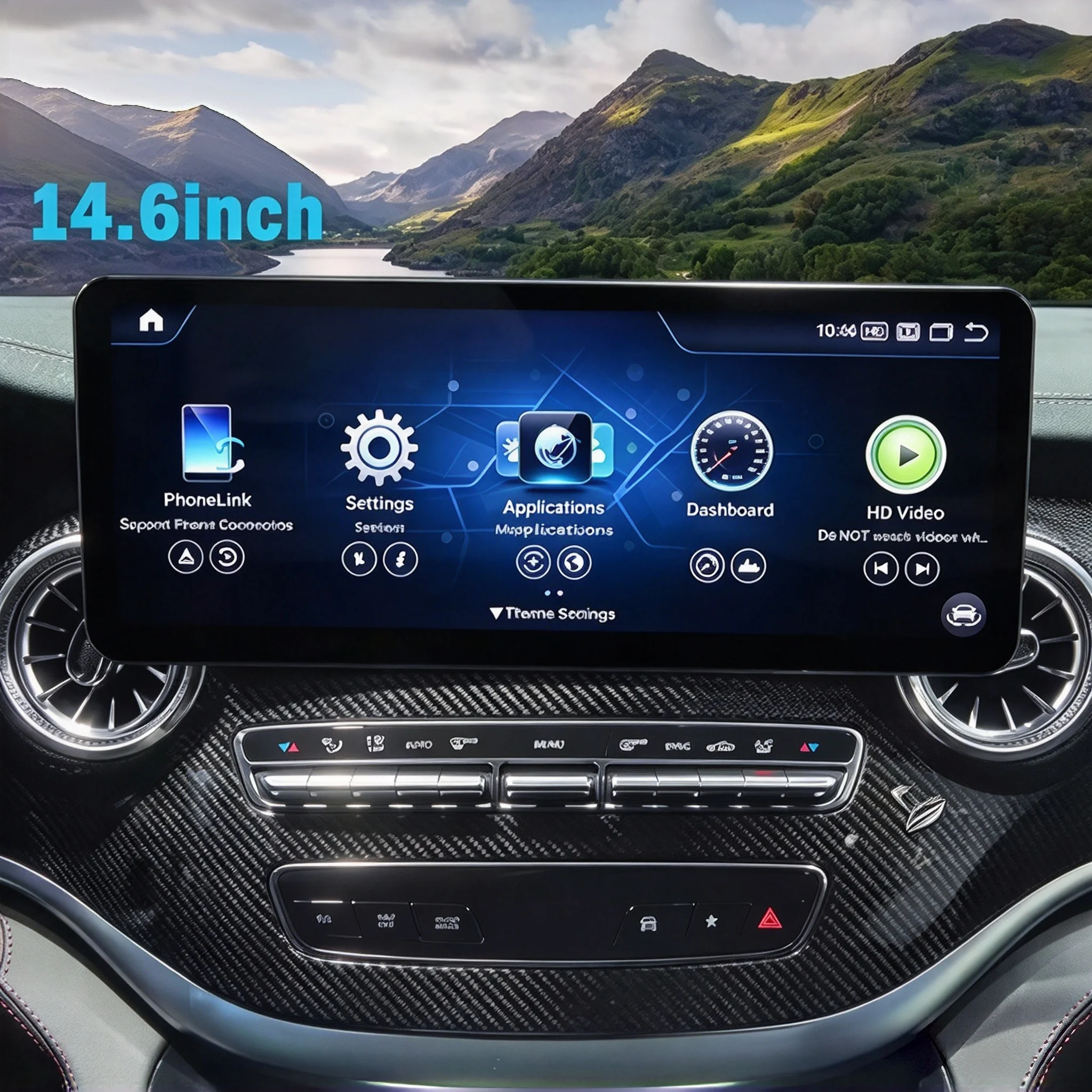 14.6'' Android 14 4K Screen for Mercedes Benz V Class W447 W639 2016-2022 NTG5.0/6.0 Carplay GPS Multimedia Car Radio